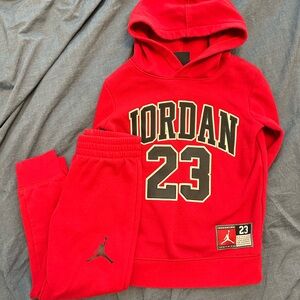 Jordan Kids Red Tracksuit with Logo